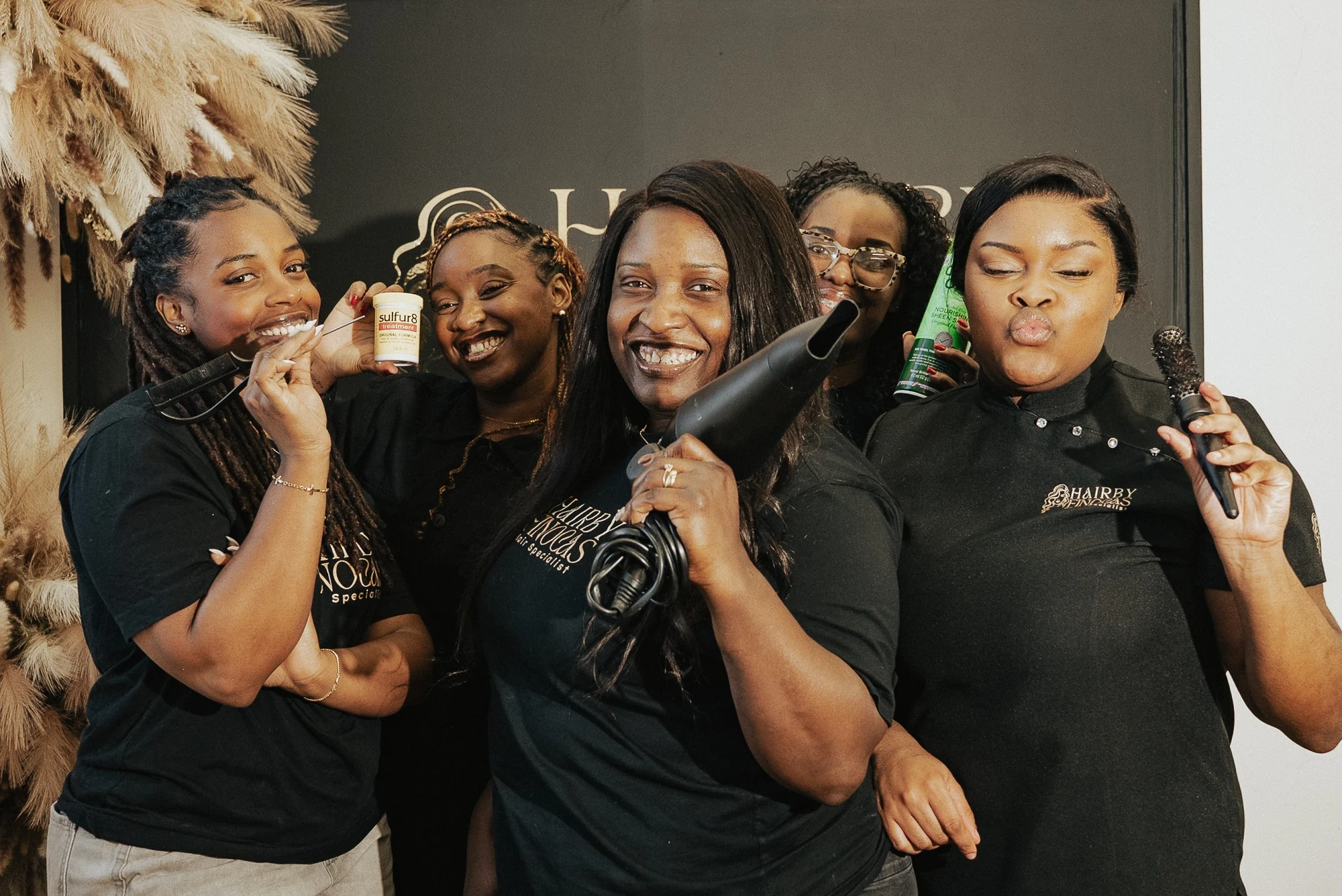 Hair by Finocas team with professional tools and products